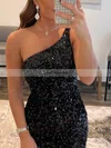Sheath/Column One Shoulder Sequined Short/Mini Short Prom Dresses #Favs020020110916