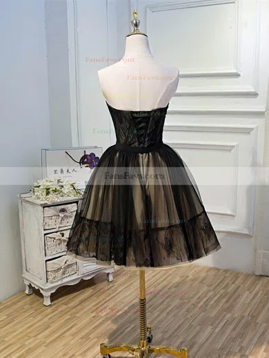 A-line Sweetheart Tulle Short/Mini Short Prom Dresses With Beading #Favs020020110142