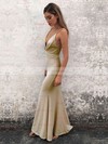 Trumpet/Mermaid V-neck Jersey Ankle-length Split Front Prom Dresses #Favs020106093