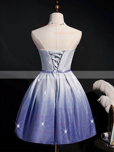 A-line Strapless Shimmer Crepe Short/Mini Short Prom Dresses #Favs020020110157