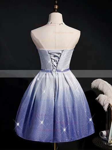 A-line Strapless Shimmer Crepe Short/Mini Short Prom Dresses #Favs020020110157