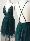 A-line V-neck Tulle Short/Mini Short Prom Dresses #Favs020020110941