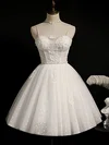 Ball Gown Sweetheart Tulle Short/Mini Short Prom Dresses With Beading #Favs020020110162