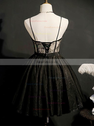 A-line Square Neckline Glitter Short/Mini Short Prom Dresses With Beading #Favs020020110164