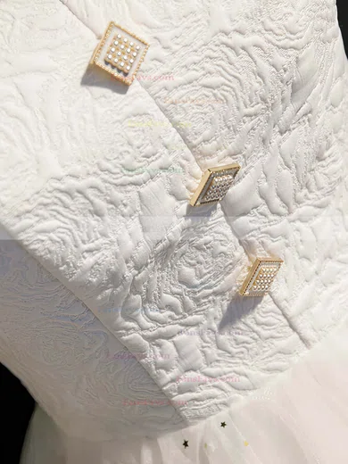 A-line Square Neckline Tulle Short/Mini Short Prom Dresses With Sequins #Favs020020110167