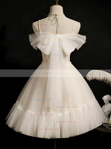 Ball Gown Sweetheart Lace Tulle Short/Mini Short Prom Dresses With Appliques Lace #Favs020020110172