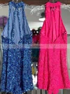 Sheath/Column High Neck Sequined Short/Mini Short Prom Dresses #Favs020020110957