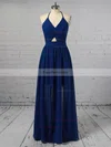 A-line Halter Chiffon Ankle-length Split Front Prom Dresses #Favs020106104