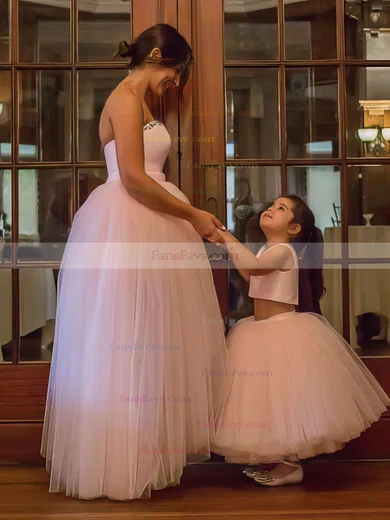 Ball Gown Sweetheart Tulle Asymmetrical Beading Prom Dresses #Favs020106106