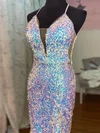 Sheath/Column V-neck Sequined Short/Mini Short Prom Dresses #Favs020020110974