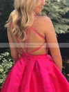 A-line V-neck Satin Short/Mini Short Prom Dresses #Favs020020109331