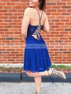 A-line V-neck Chiffon Short/Mini Short Prom Dresses With Appliques Lace #Favs020020111709