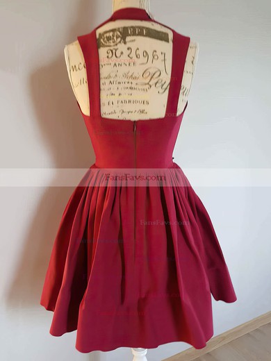 A-line V-neck Stretch Crepe Short/Mini Short Prom Dresses #Favs020020109337