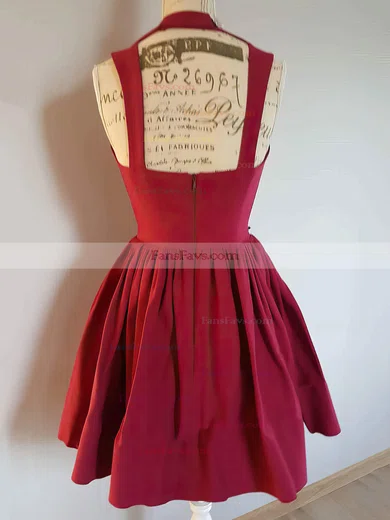 A-line V-neck Stretch Crepe Short/Mini Short Prom Dresses #Favs020020109337