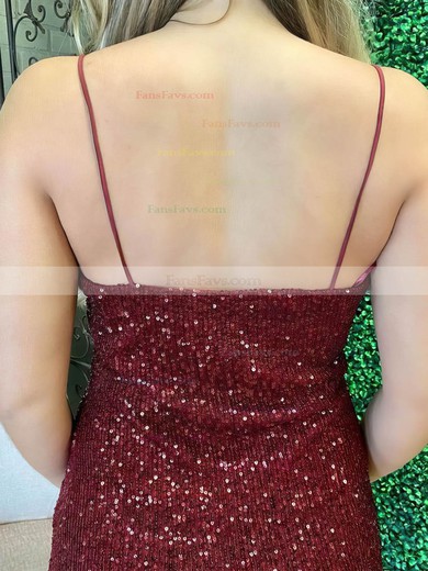 Sheath/Column Square Neckline Sequined Short/Mini Short Prom Dresses #Favs020020110992