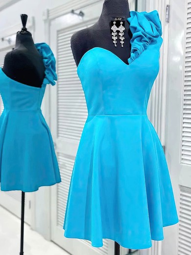 A-line One Shoulder Chiffon Short/Mini Short Prom Dresses #Favs020020110307