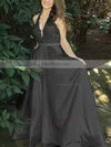 Princess Halter Satin Sweep Train Appliques Lace Prom Dresses #Favs020105085
