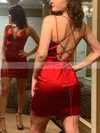 Sheath/Column V-neck Silk-like Satin Short/Mini Short Prom Dresses #Favs020020110322
