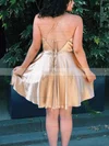 A-line V-neck Silk-like Satin Short/Mini Short Prom Dresses #Favs020020111009