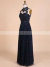 A-line High Neck Chiffon Floor-length Beading Prom Dresses #Favs020101828