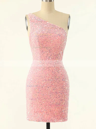 Sheath/Column One Shoulder Sequined Short/Mini Short Prom Dresses #Favs020020110326