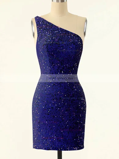 Sheath/Column One Shoulder Sequined Short/Mini Short Prom Dresses #Favs020020110326