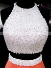 A-line Halter Chiffon Sweep Train Crystal Detailing Prom Dresses #Favs020103270
