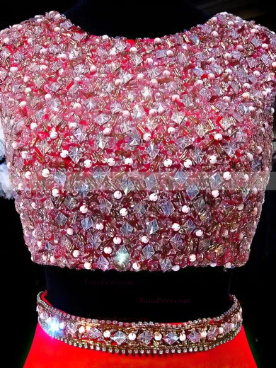 Trumpet/Mermaid Scoop Neck Jersey Sweep Train Split Front Prom Dresses #Favs020103276