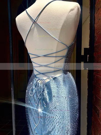 Sheath/Column V-neck Silk-like Satin Short/Mini Short Prom Dresses With Beading #Favs020020111031