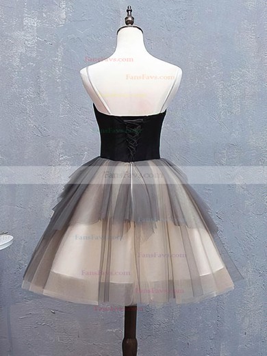 A-line Sweetheart Tulle Short/Mini Short Prom Dresses With Flower(s) #Favs020020111043
