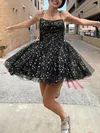 A-line Scoop Neck Tulle Short/Mini Short Prom Dresses #Favs020020110544