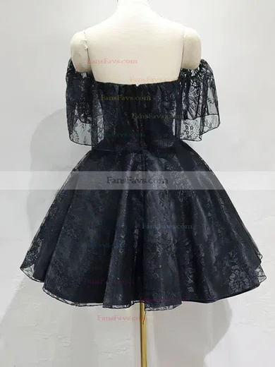 A-line Square Neckline Lace Knee-length Short Prom Dresses #Favs020020111792