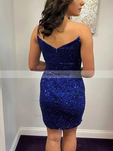 Sheath/Column V-neck Sequined Short/Mini Short Prom Dresses #Favs020020110199