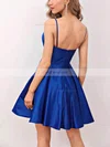 A-line V-neck Satin Short/Mini Short Prom Dresses #Favs020020111063