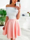 A-line Off-the-shoulder Stretch Crepe Short/Mini Short Prom Dresses #Favs020020110224