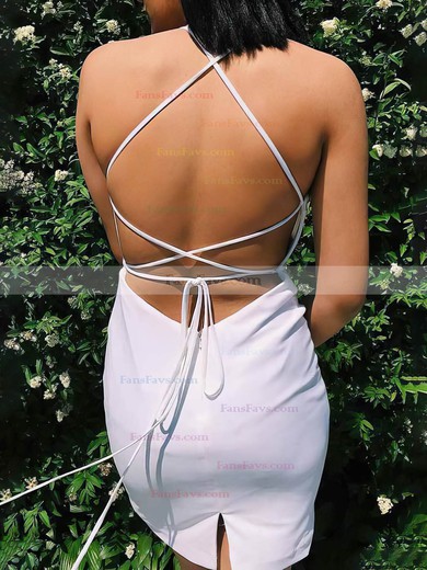 Sheath/Column Scoop Neck Silk-like Satin Short/Mini Short Prom Dresses #Favs020020110228