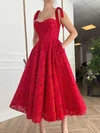 A-line Sweetheart Lace Ankle-length Pockets Short Prom Dresses #Favs020020109454