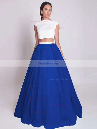 Ball Gown Scoop Neck Satin Tulle Floor-length Prom Dresses #Favs020103301
