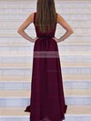 A-line V-neck Chiffon Sweep Train Sashes / Ribbons Prom Dresses #Favs020105360