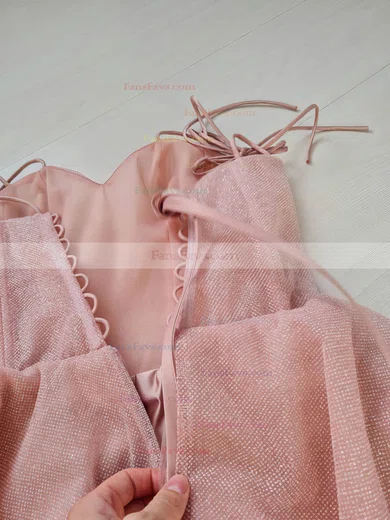 A-line Off-the-shoulder Glitter Short/Mini Short Prom Dresses With Ruffles #Favs020020111135