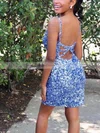 Sheath/Column V-neck Sequined Short/Mini Short Prom Dresses #Favs020020110395