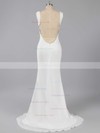 Sheath/Column Scoop Neck Chiffon Sweep Train Prom Dresses #Favs02019044