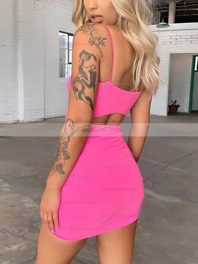 Sheath/Column Square Neckline Jersey Short/Mini Short Prom Dresses #Favs020020110444