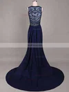 Trumpet/Mermaid Scoop Neck Chiffon Court Train Beading Prom Dresses #Favs020101816