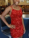 Sheath/Column Scoop Neck Sequined Short/Mini Short Prom Dresses #Favs020020111224