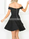 A-line Off-the-shoulder Stretch Crepe Short/Mini Short Prom Dresses #Favs020020111241