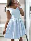 A-line Off-the-shoulder Satin Short/Mini Short Prom Dresses #Favs020020111257
