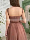A-line Sweetheart Tulle Ankle-length Short Prom Dresses With Sashes / Ribbons #Favs020020110510