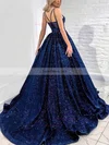 Ball Gown Sweetheart Glitter Sweep Train Prom Dresses With Sashes / Ribbons #Favs020115671