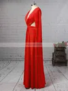 Sheath/Column V-neck Jersey Floor-length Split Front Prom Dresses #Favs020105617